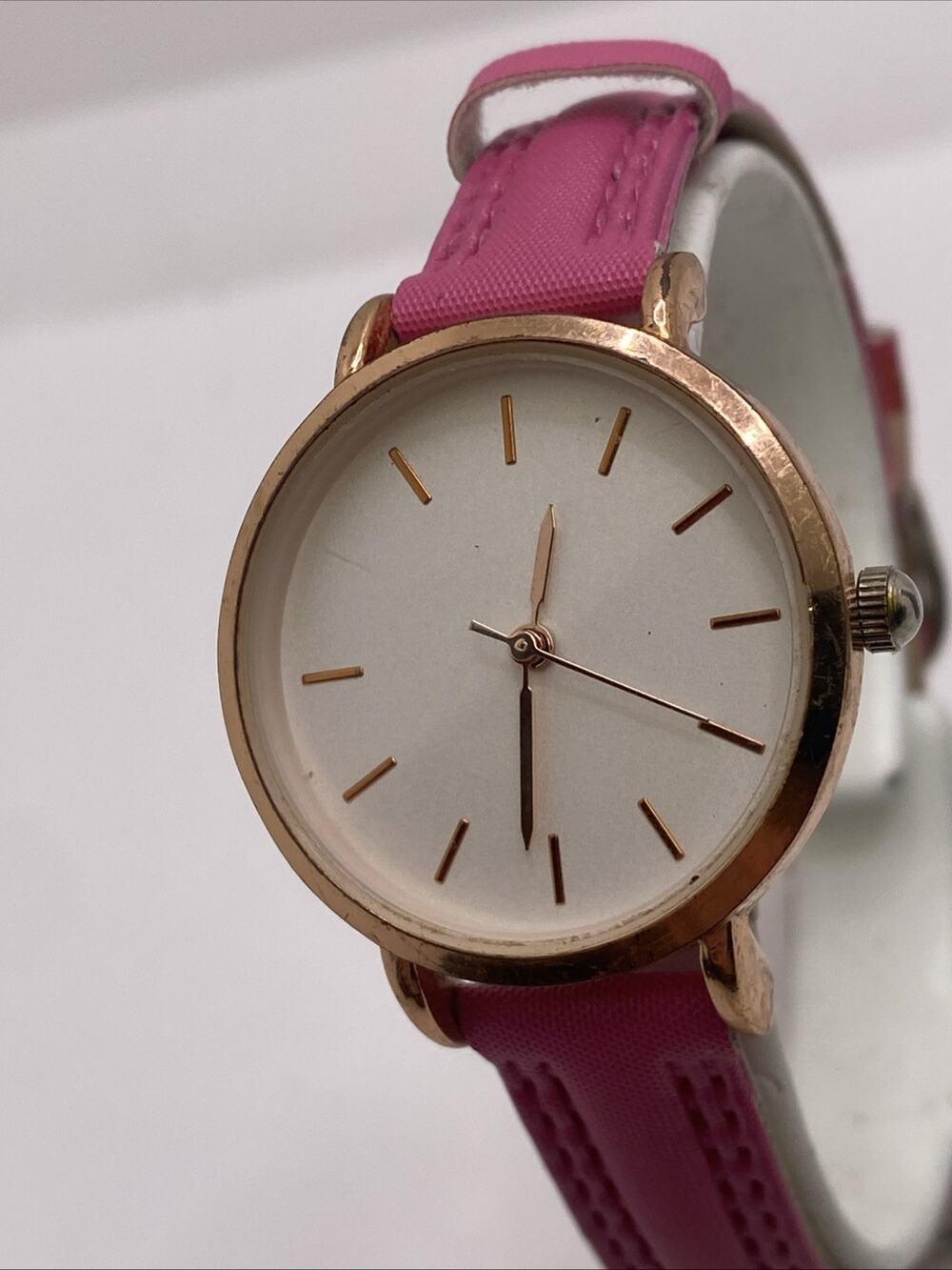 Vintage Womens Rose Gold Watch Works New Battery